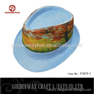 Factory Supply Women Light Blue Fedora hats